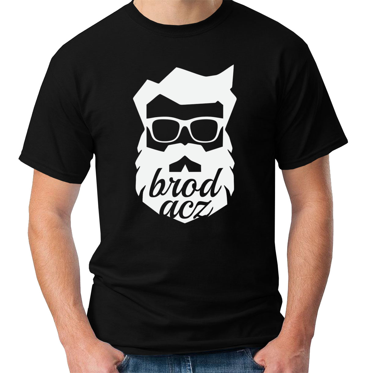 

koszulka z nadrukiem brodacz, broda, hipster