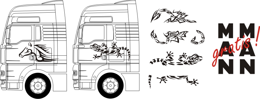 NAKLEJKI MAN NA KABINE komplet gratis Manufacturer Rozglos