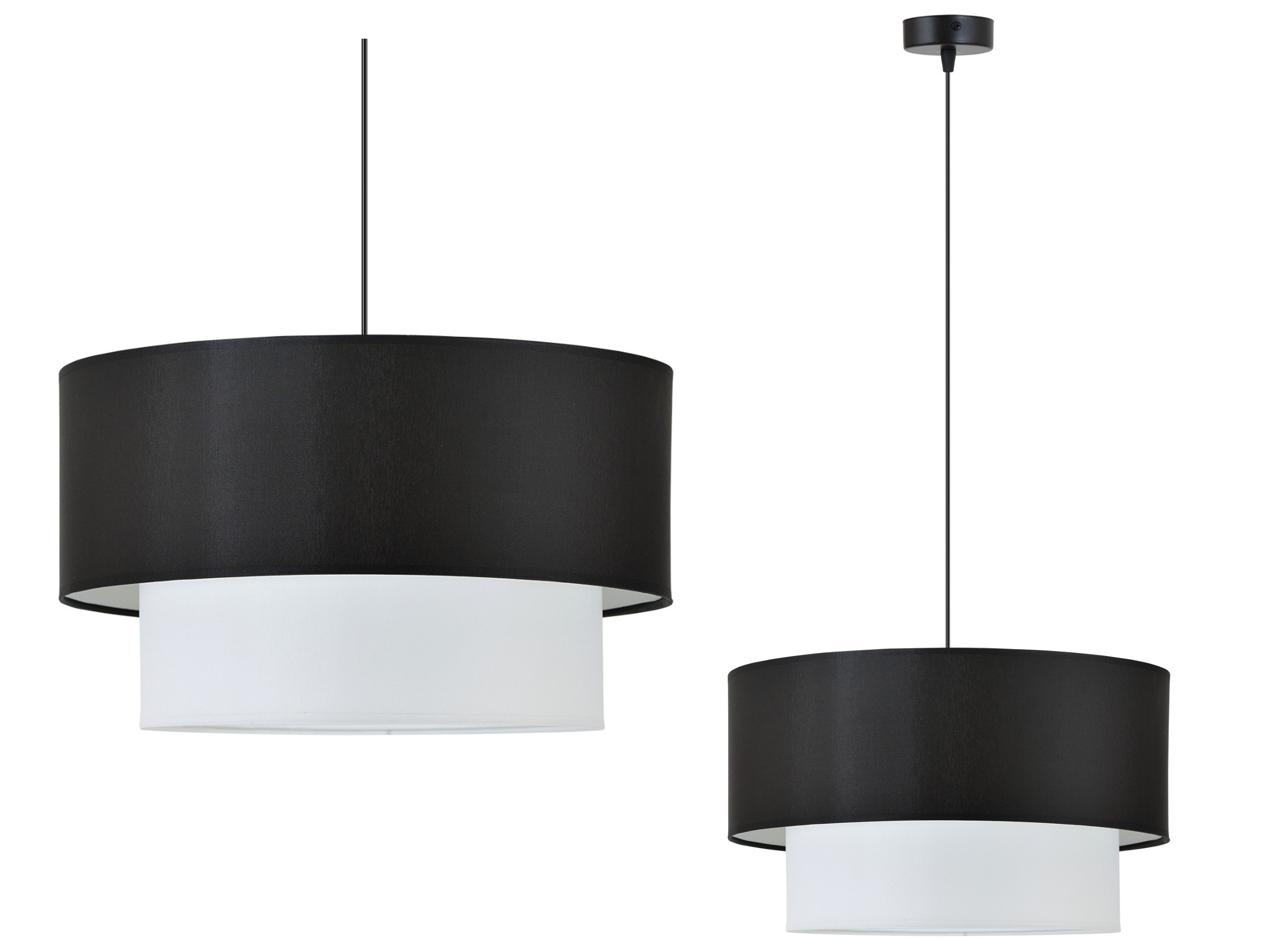 

Nowoczesna Lampa Wisząca z Abażurem 40cm materiał