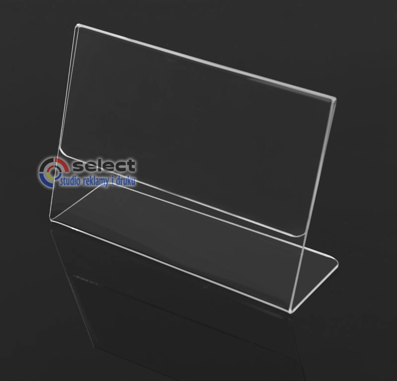 A4 STOJAK NA CENĘ, OPIS, ULOTKĘ - CENÓWKA z PLEXI typ L Kod producenta cen-16 (A4 poziom)