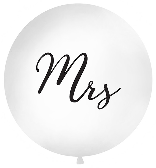 

Balon Gigant Mrs 1 Metr Ślub Wesele Sesja Ślubna