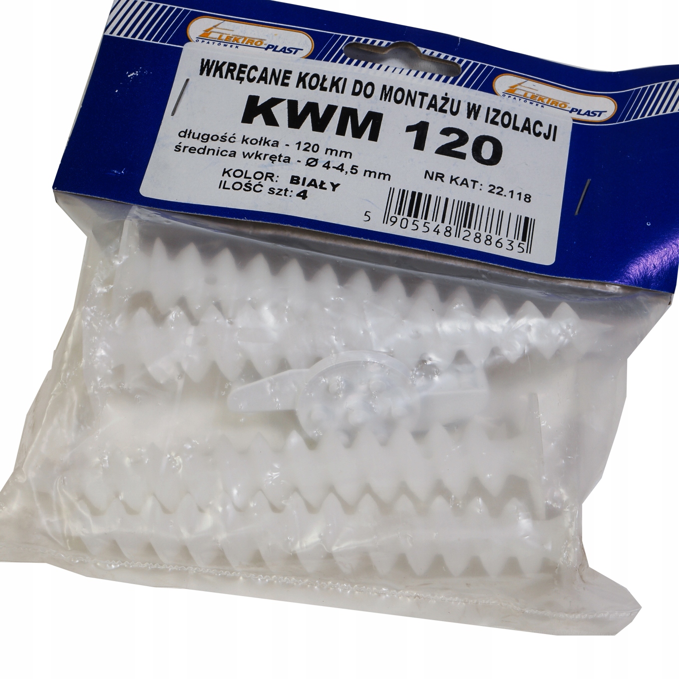 

Kołek rozporowy do styropianu Klucz 4szt Kwm 120