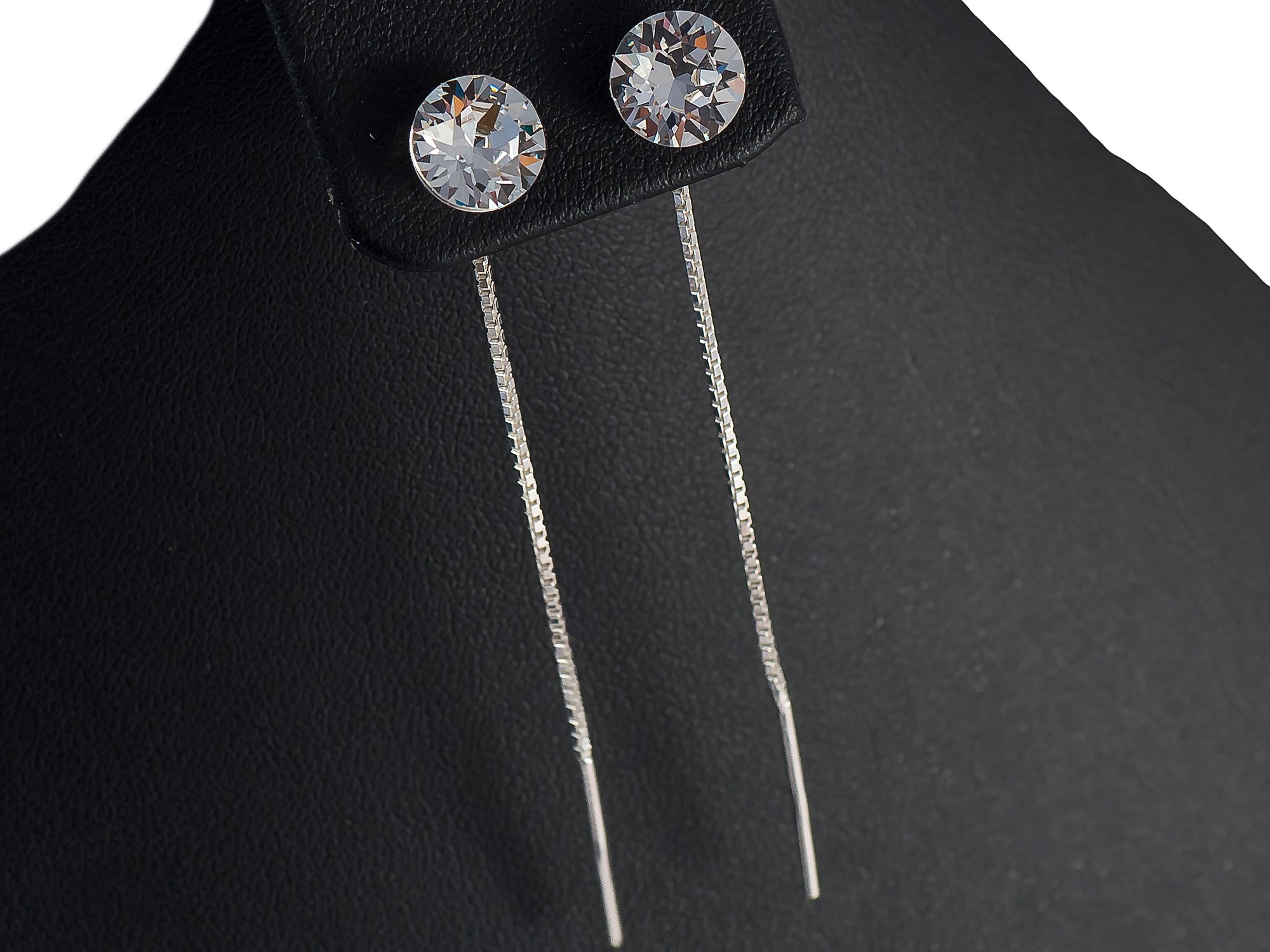 

Swarovski Cyrkonia 8 mm Kolczyki Przewlekane 7KOL
