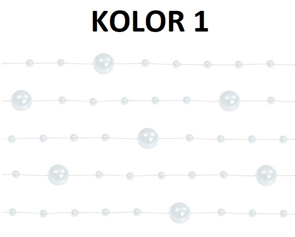 GIRLANDA PERŁOWA 1,3 M GIRLANDY PERŁOWE 20 x KOLOR Rodzaj girlandy