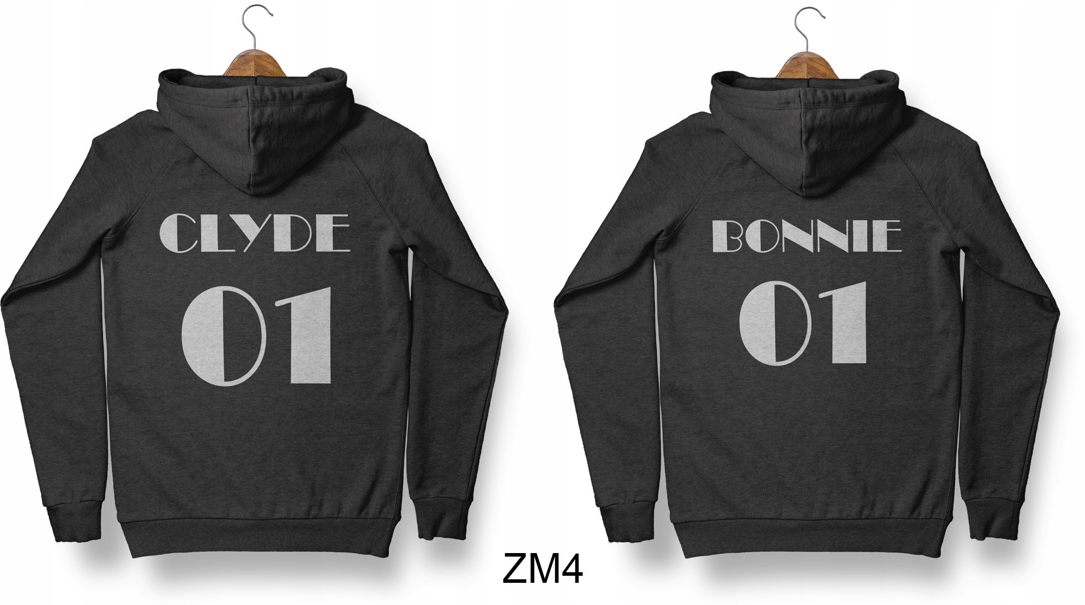 

Bluzy Dla Par Z Kapturem Bonnie Clyide XXL
