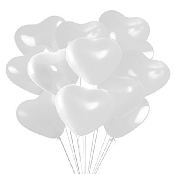 

Balony duże Serca Białe 10st ślub Komunia