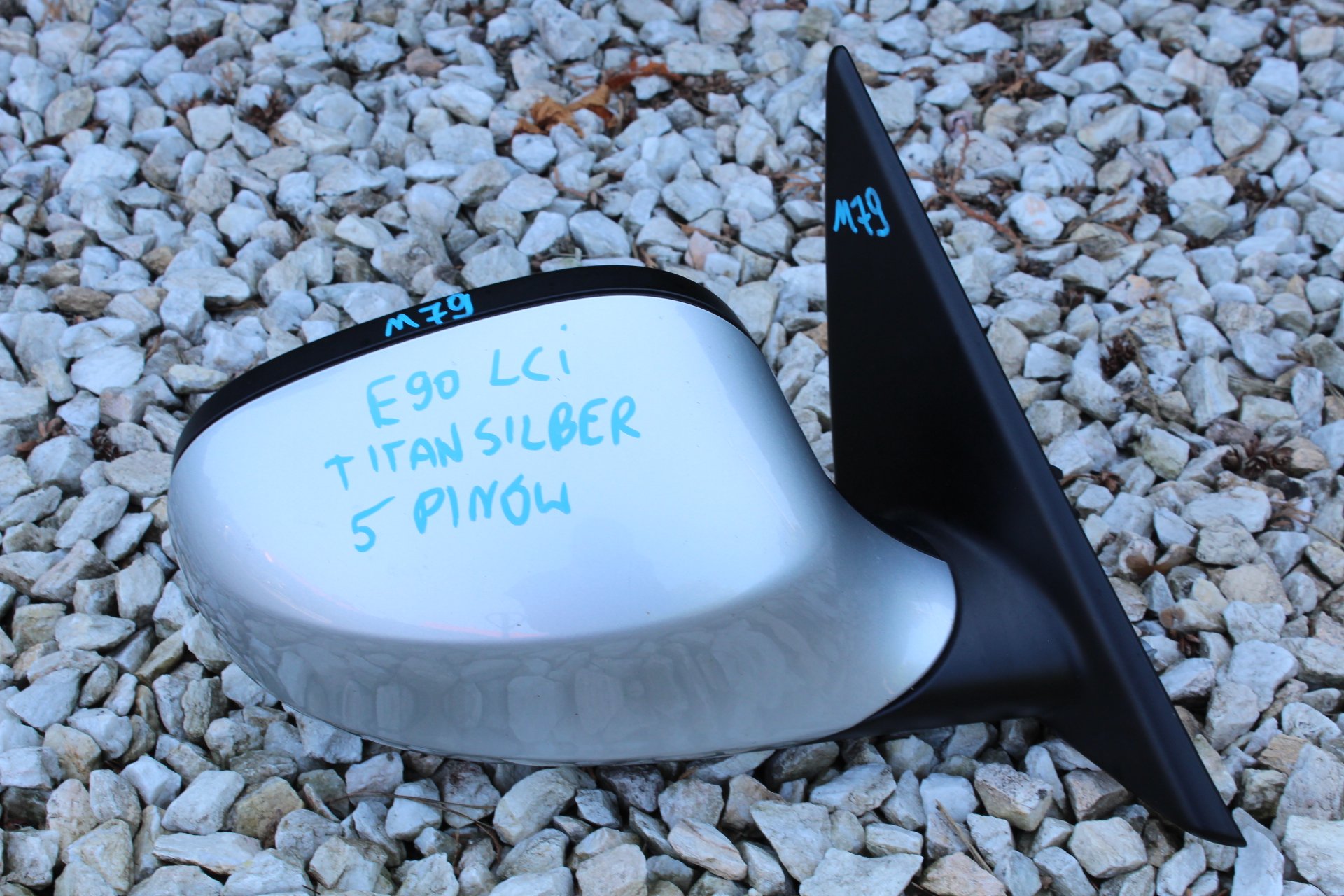 E90 LCI LIFT MIRROR RIGHT 5pin TITANSILBER EU