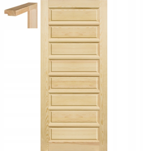 Dveře plné borovicové 90 s zárubní Stolgen TD1