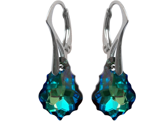 

Kolczyki Swarovski Baroque 16mm Bermuda Blue
