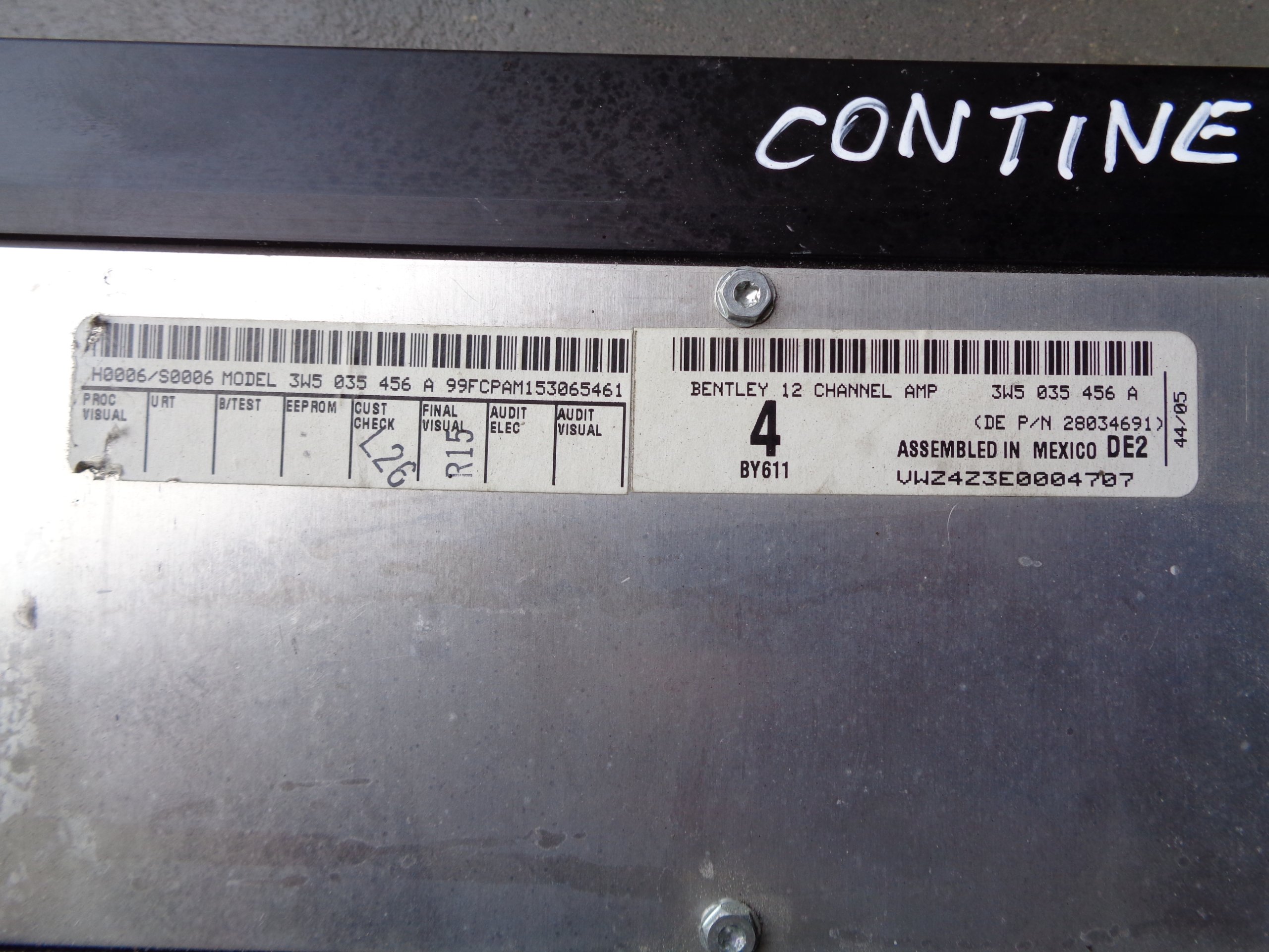 WZMACNIACZ BENTLEY CONTINENTAL 3W5035456A Marka inna