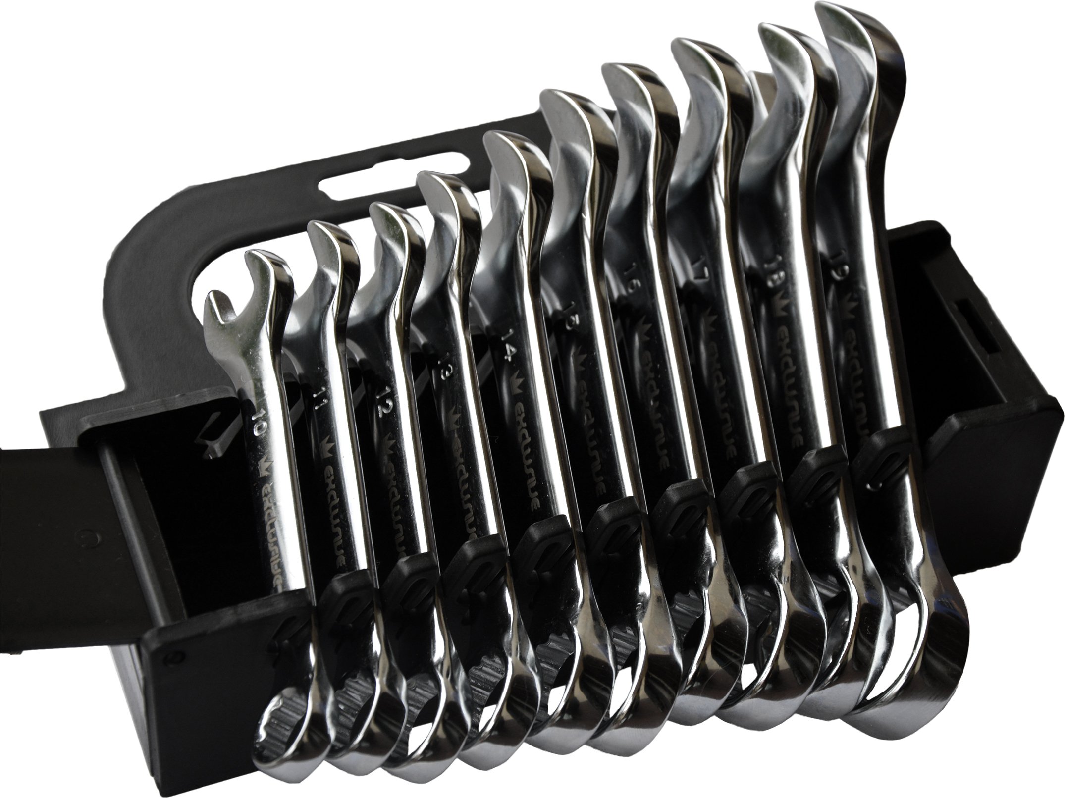 KLUCZE PŁASKO OCZKOWE PŁASKIE KRÓTKIE 10-19MM 10sz