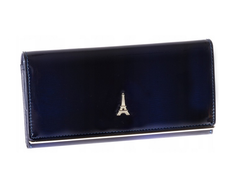 

Elegancki Skórzany Portfel Damski szeroki, bigiel