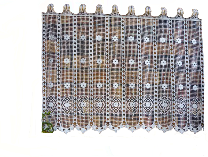 vitrážová záclona záclona z krajky na okno 180 x 90 cm bílá