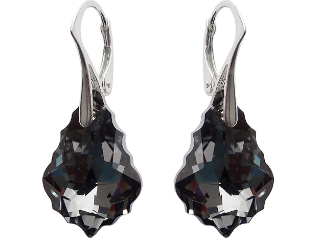 

Kolczyki Swarovski Baroque 22mm Silver Night
