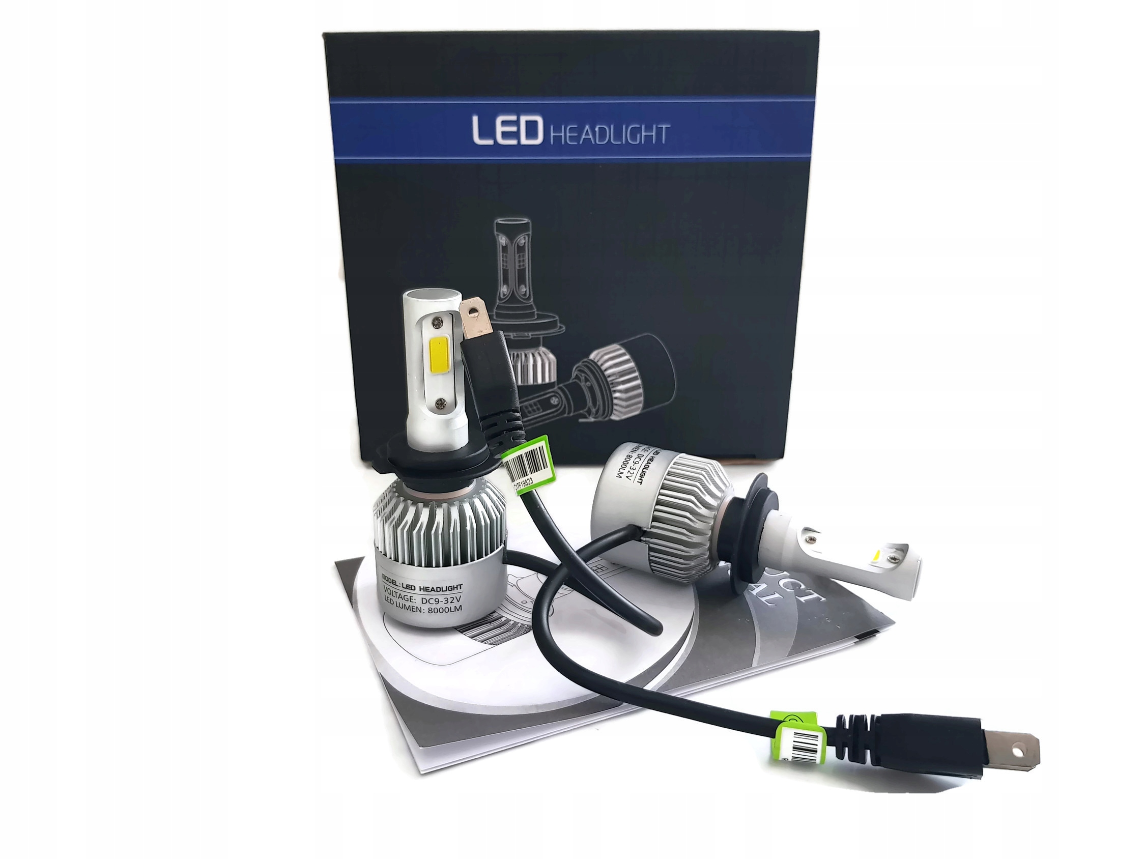 

Zestaw Led Żarówki H7 S2 Cob 72W 16000LM Canbus