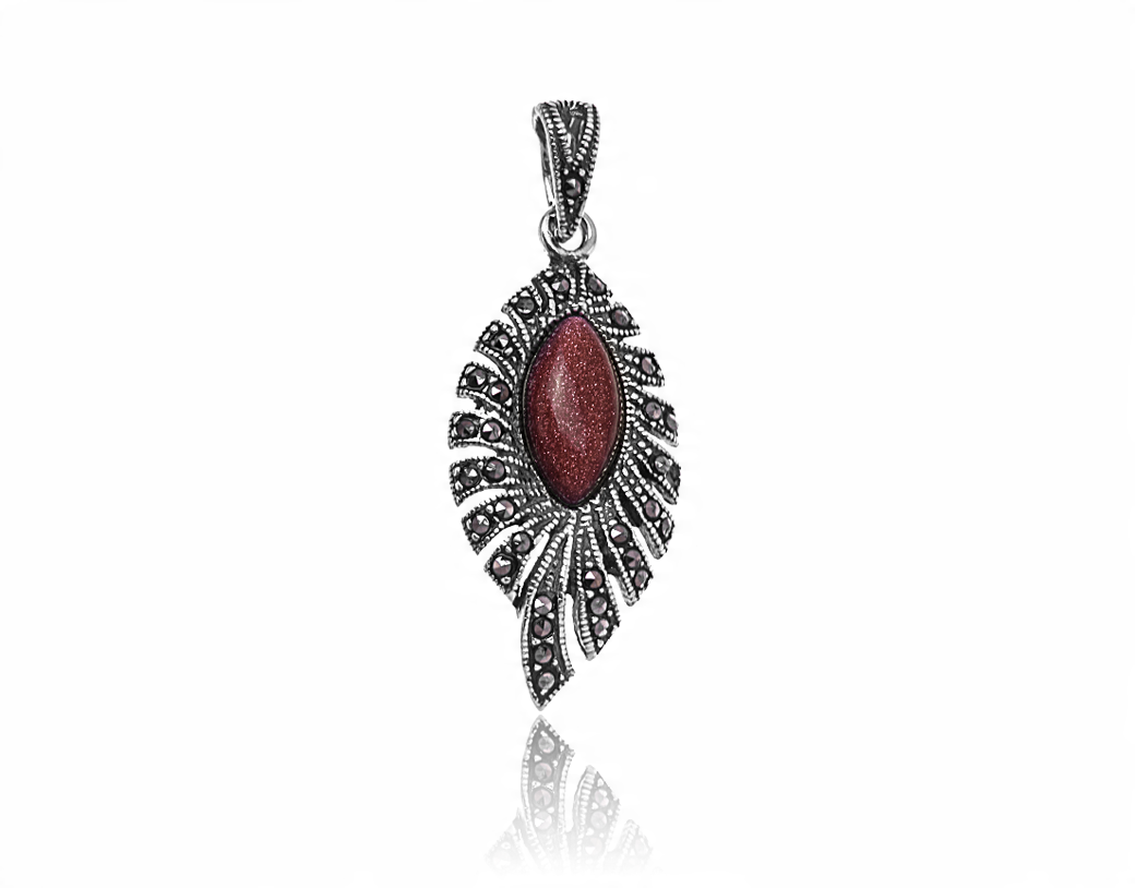 

Wisiorek Boho Markazyty Piasek Pustyni Srebro 925