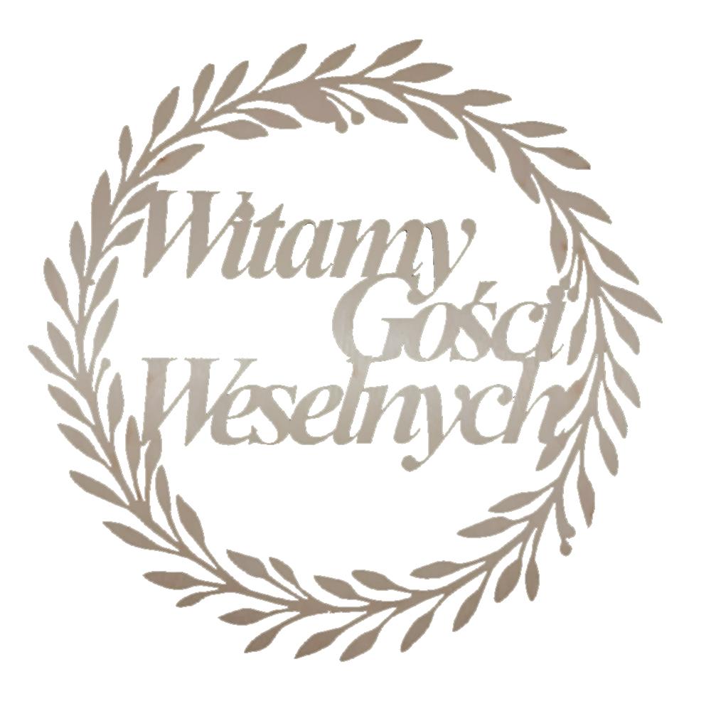 

Wianek Witamy Gości 38 CM Ślub Baner Napis WG1
