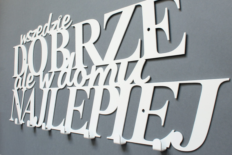 Wieszak ścienny na ubrania klucze przedpokój XL Rodzaj montażu wiszący