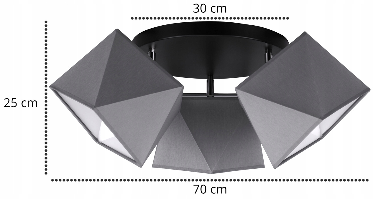 LAMPA WISZĄCA SUFITOWA PLAFON ŻYRANDOL DIAMENT LED Rodzaj plafon