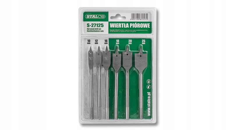 

Zestaw Wierteł Piórowych 10-25 6EL. S-27125