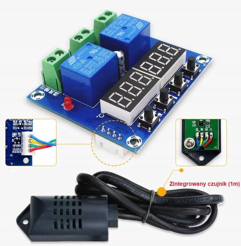 REGULATOR STEROWNIK WILGOTNOŚCI TEMPERATURY HIGRO EAN (GTIN) 5903890730789
