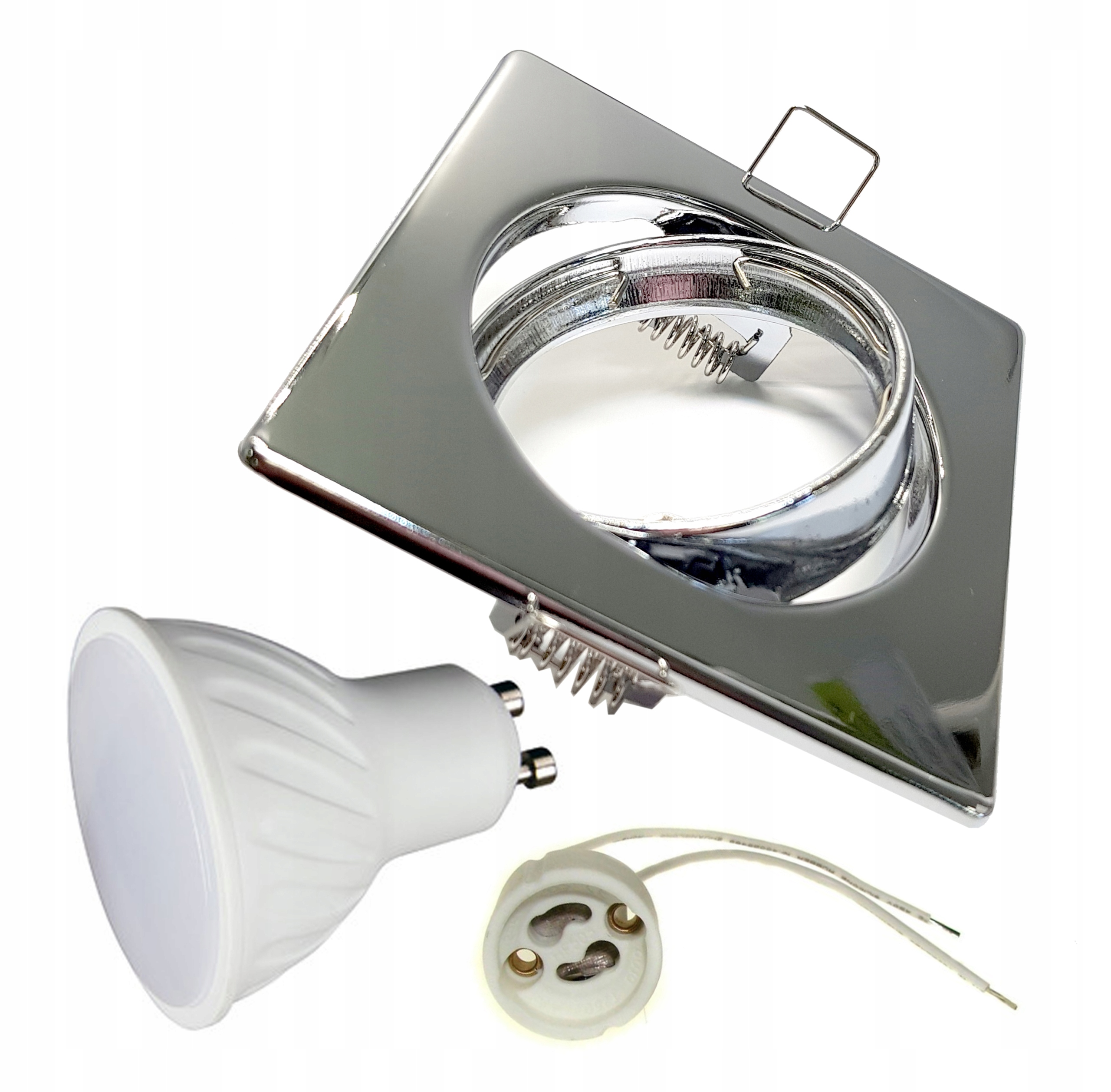 

Zestaw Oprawa Halogenowa ruch Chrom +led GU10 4W