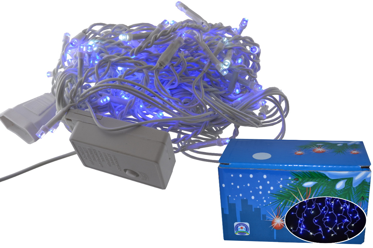 

lampki Choinkowe sople 100 Led niebieski Biały