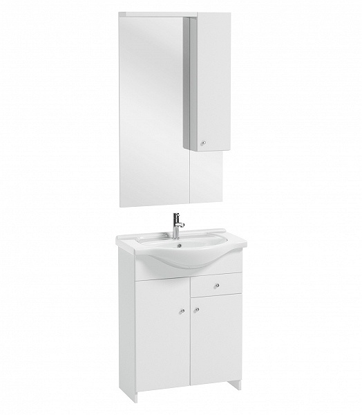

Szafka Z Umywalką 65cm Lustro Z Oświetl.+szafka