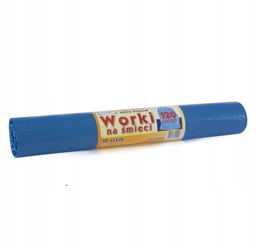 

Worki Na Śmieci 120L Niebieskie Bardzo Mocne 10szt