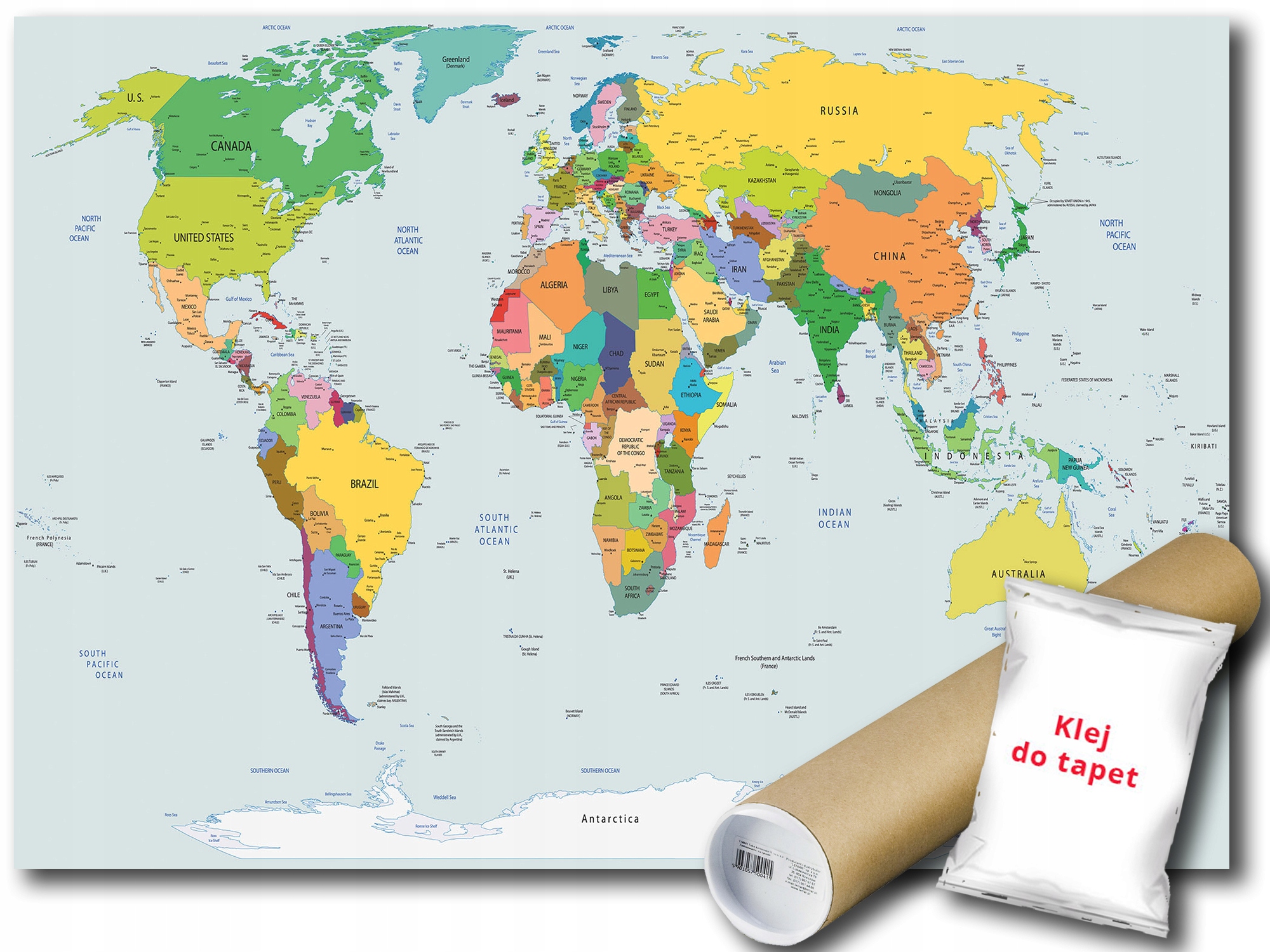 Fototapeta Flizelina Mapa Svet Krajiny 368x254