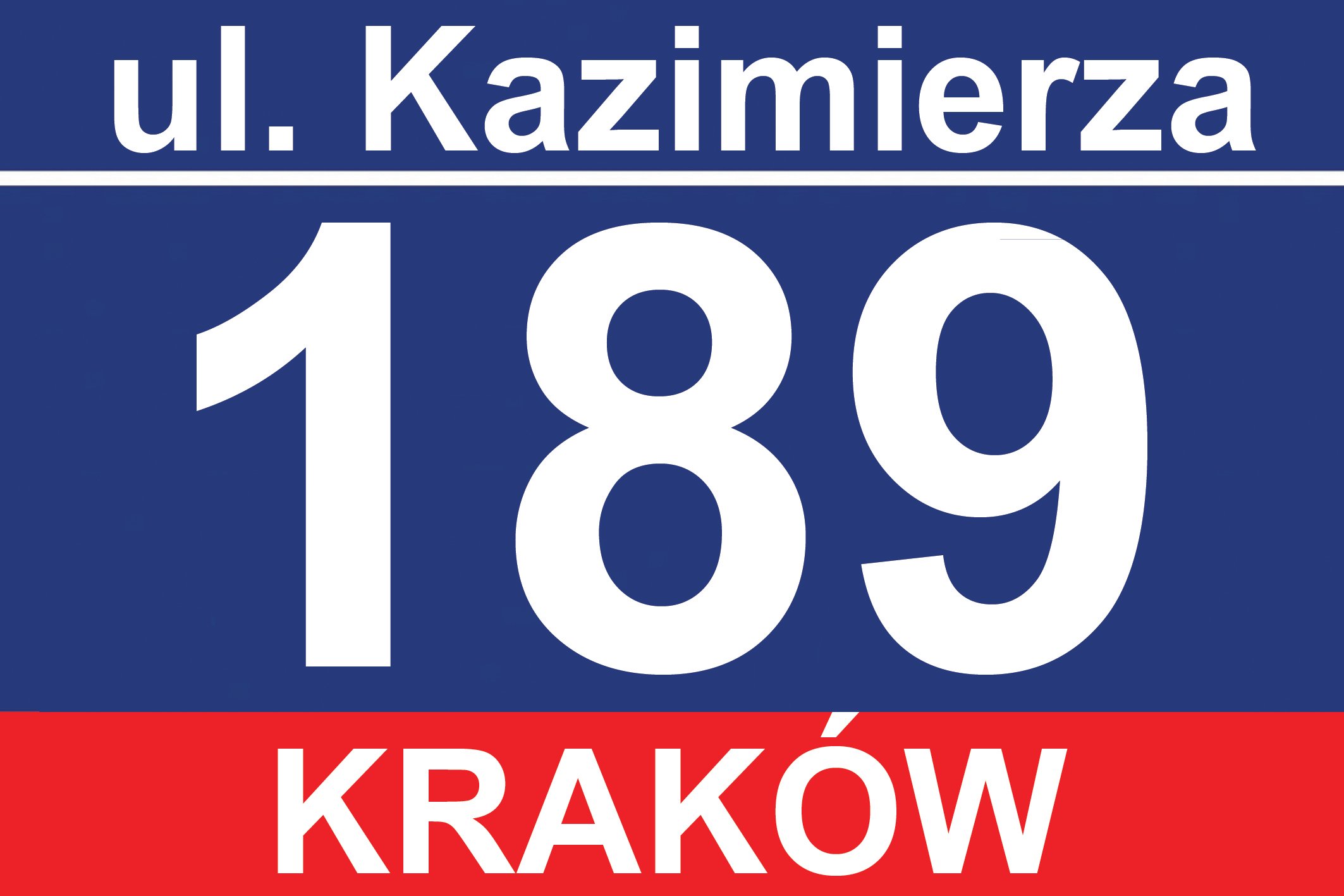 

Tablica Adresowa Z Ulicą Numerem Domu Dibond