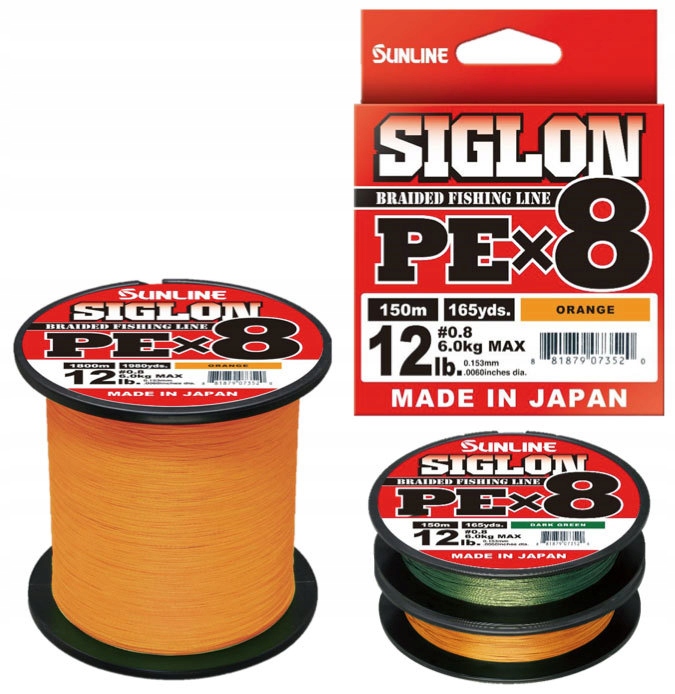 Sunline Siglon Pe 8x #0.6 pomarańcz 150m Pe