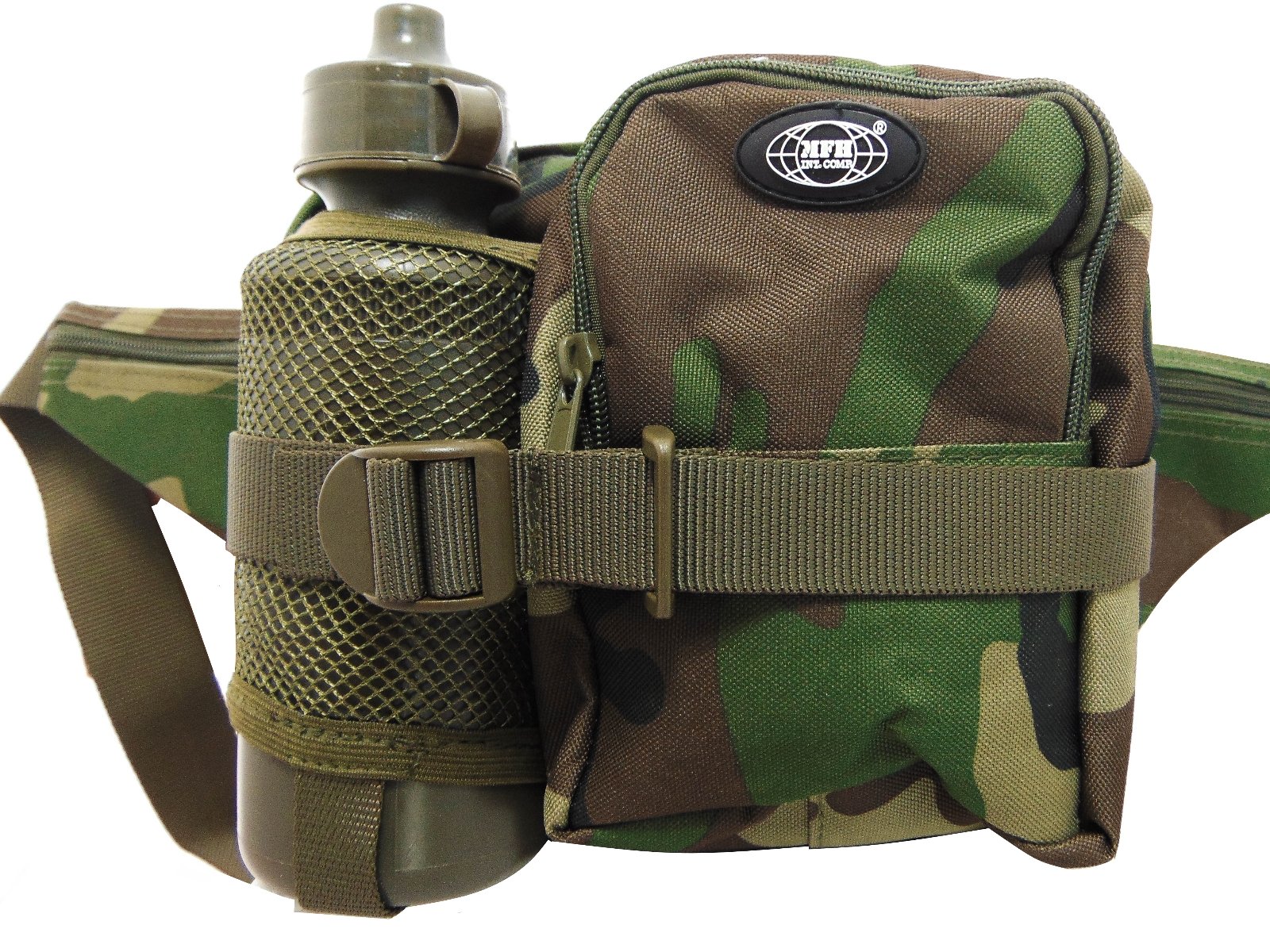 Taška Na Opasek (ledvinka) S Lahví Woodland Mfh expedice
