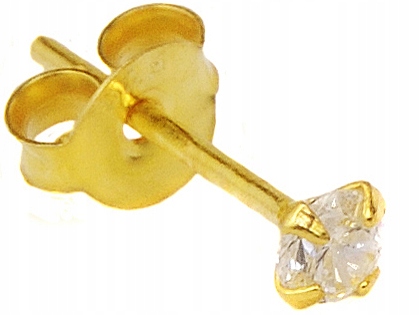 

Versil kolczyk cyrkonia 3,0 mm złocone srebro 925