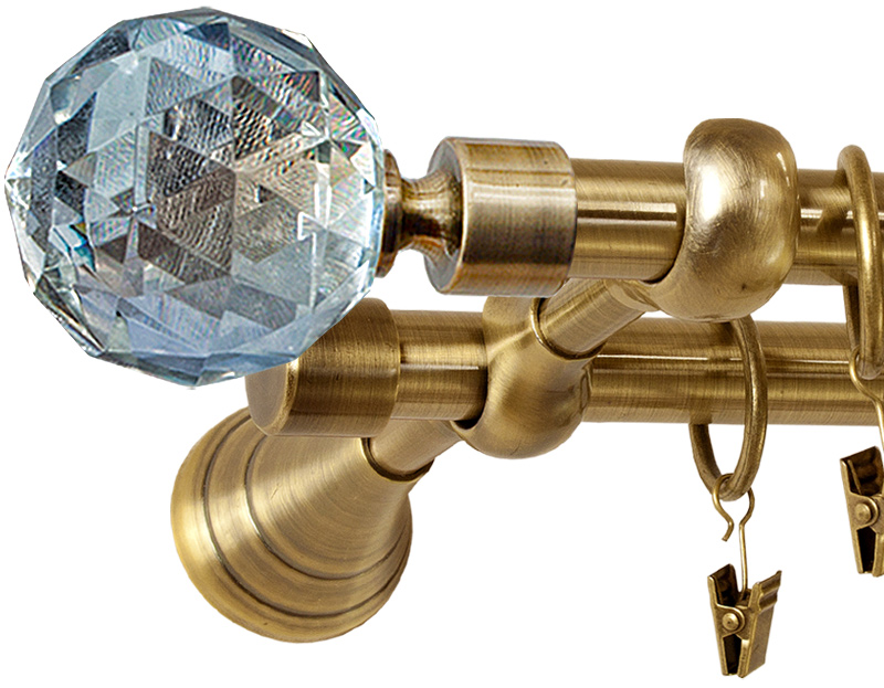 

Karnisz Crystal 340 cm Podwójny 3,4 karnisze fi 19