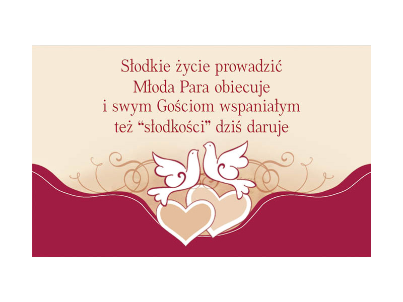 

Naklejki,Nalepki na opakowanie Ciasto Ślub - DG170