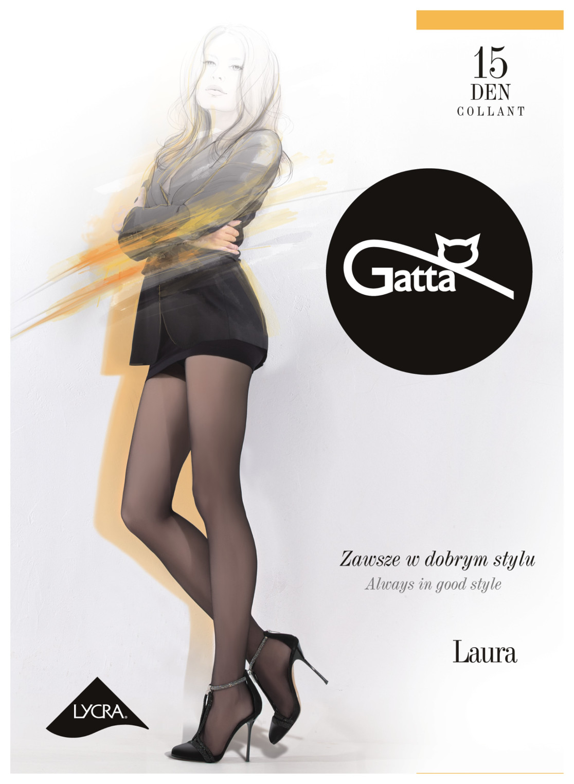 

Rajstopy klasyczne Gatta Laura 15 den visone -4