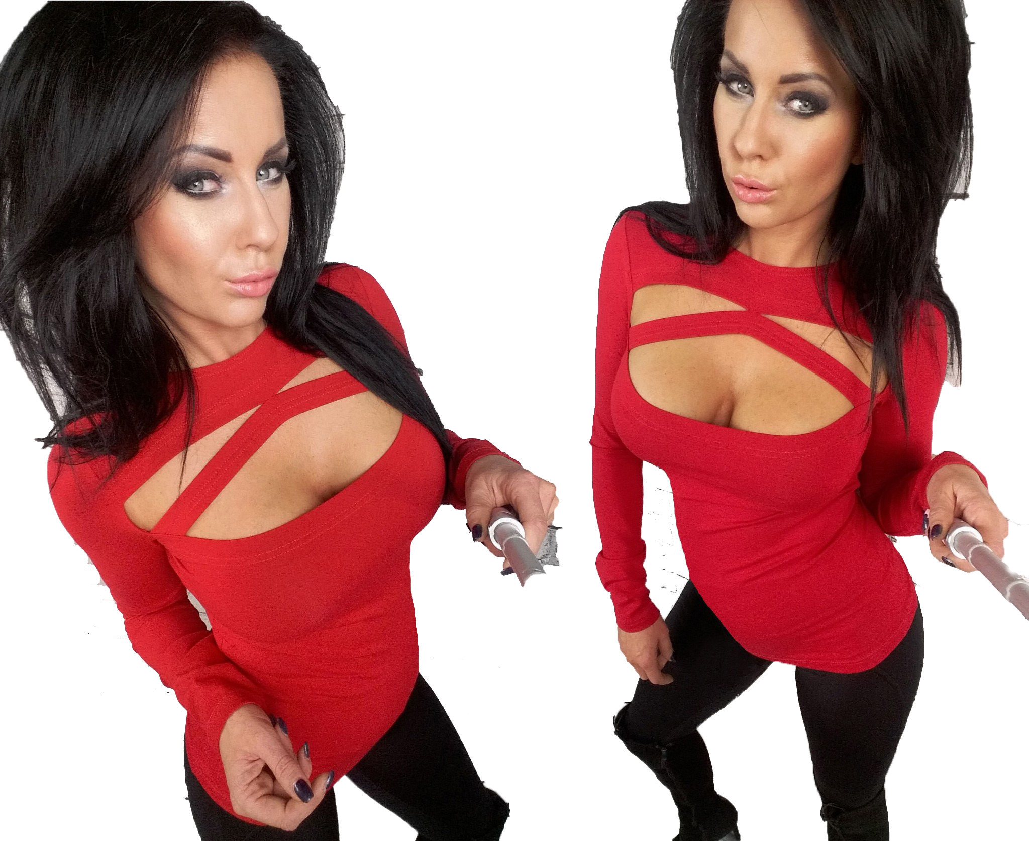 LipMar Sexowna halenka výstřih pruhy M 38