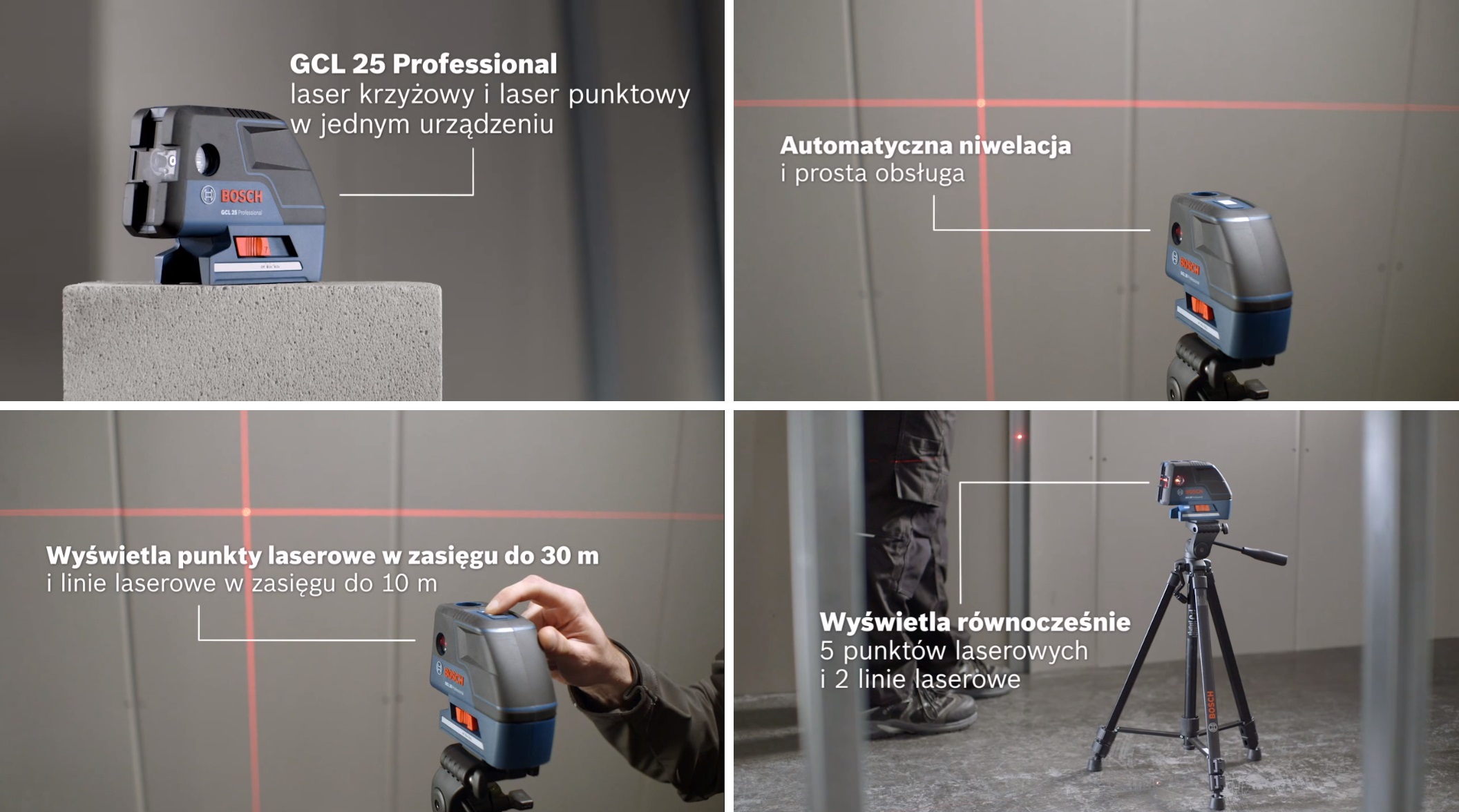 BOSCH GCL 25 Professional LASER WIELOFUNKCYJNY Rodzaj niwelatora laserowy