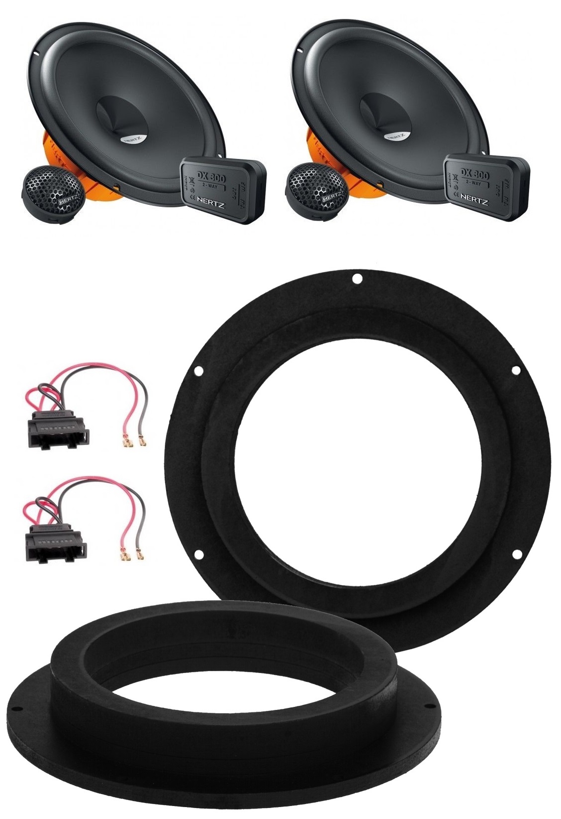 Hertz Dsk 165.3 Reproduktory 165 mm distanční prvky Vw Golf 5 Polo Eos T5 Passat C3