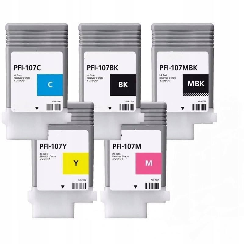 

5X Tusz PFI-107 cmyk do Canon IPF770 IPF780 IPF785