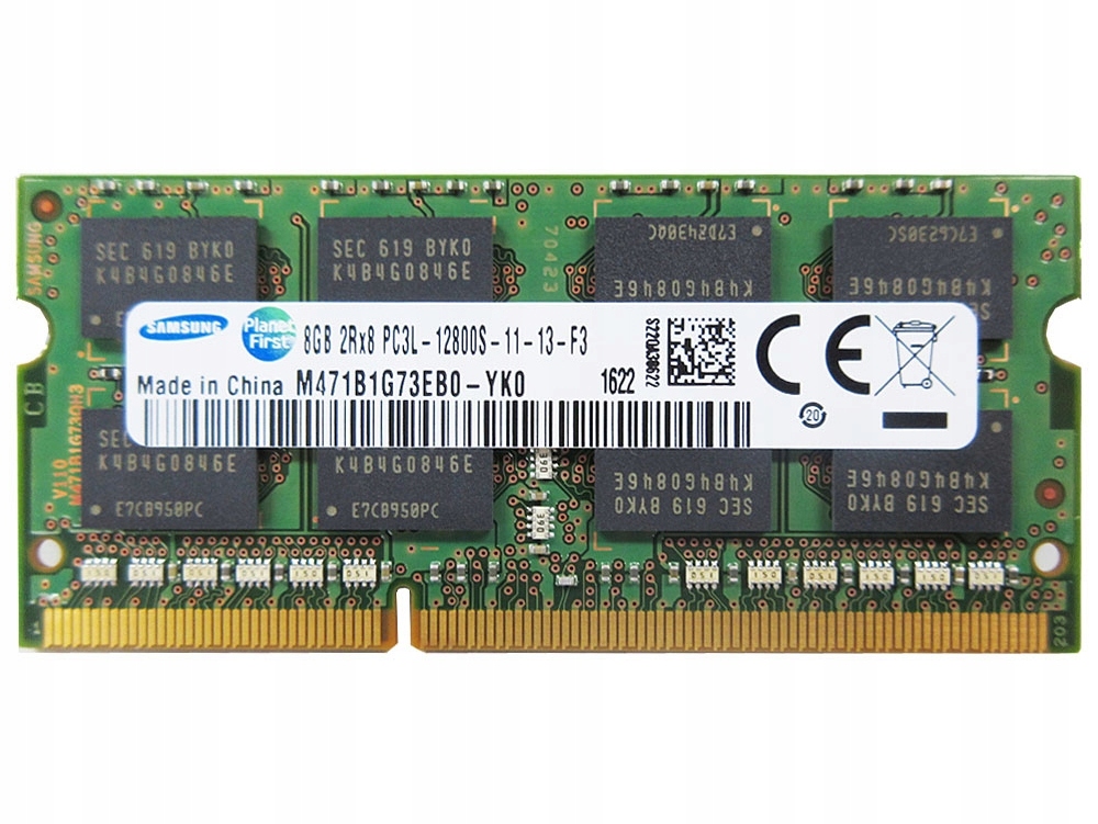 PAMIĘĆ RAM SAMSUNG DDR3 8GB 2Rx8 PC3L 12800S 1600 w