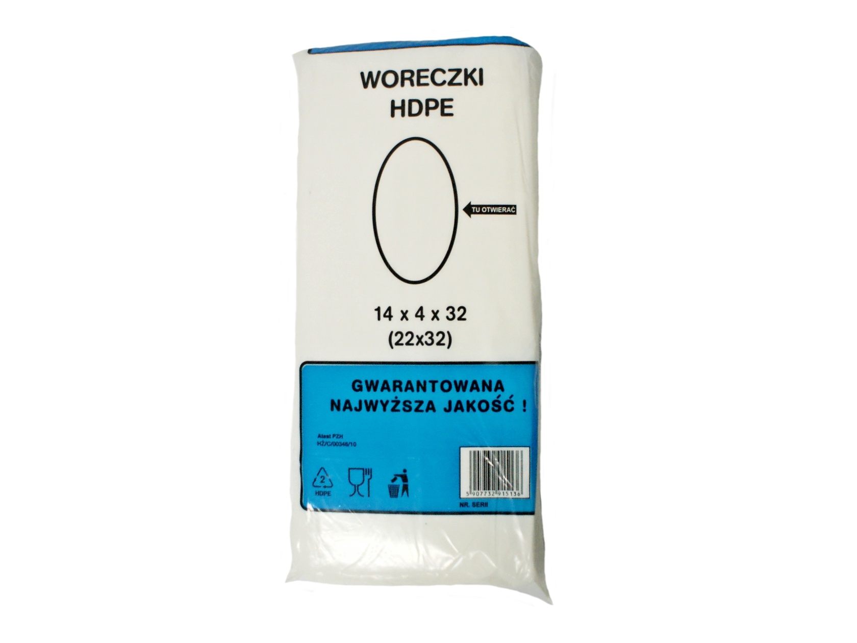 

Woreczki Foliwe HDPE14X32 (22X32) Spożywcze - Fv