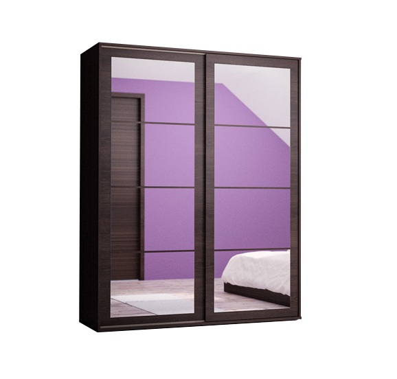 Moderná SKRIŇA S18 120 cm Wenge zrkadlo