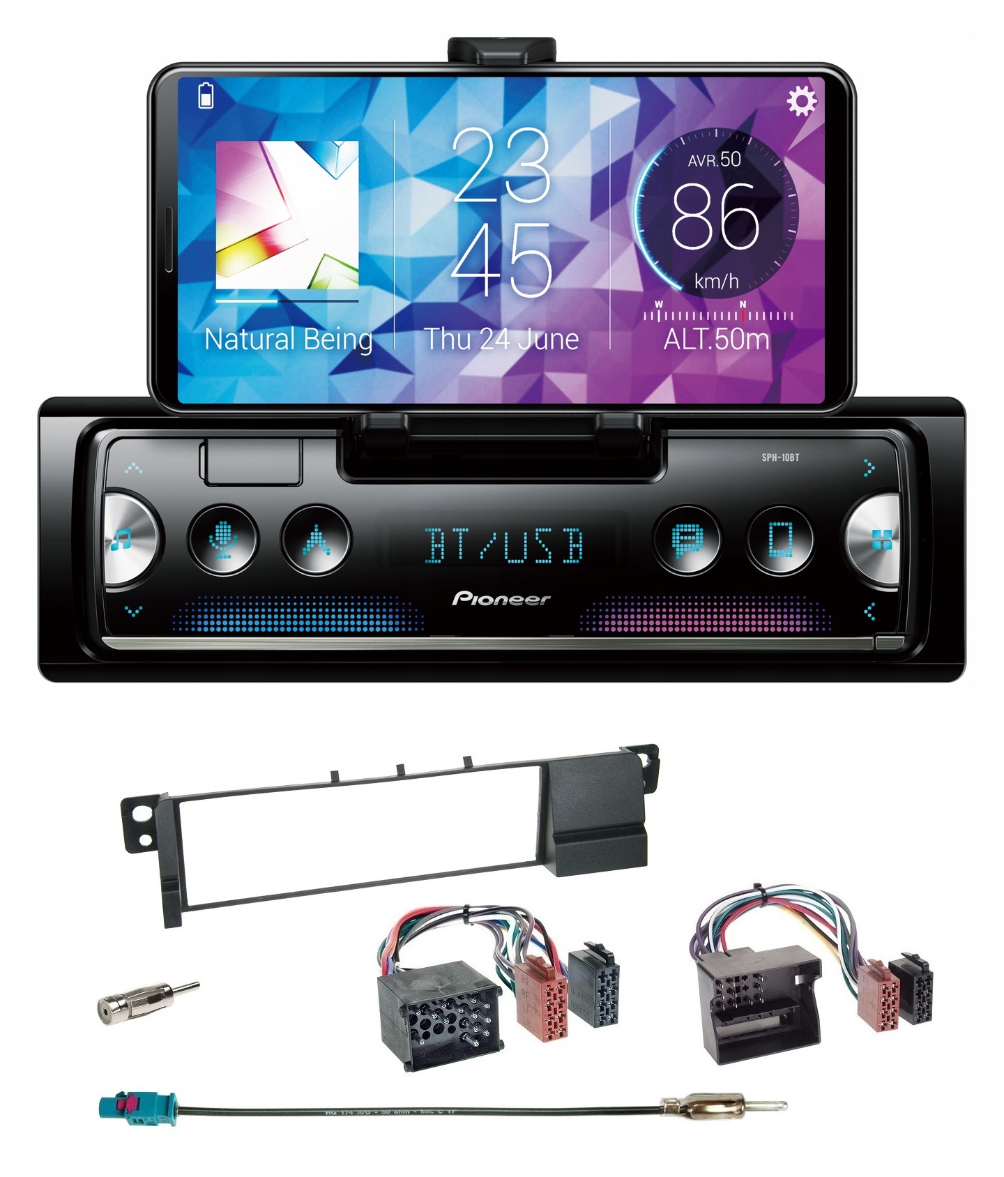 Pioneer SPH-10BT Bluetooth autorádio Usb Aux MP3 Bmw 3 E46k