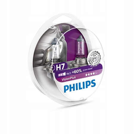 

Philips Żarówki H7 VisionPlus +60% Więcej Światła