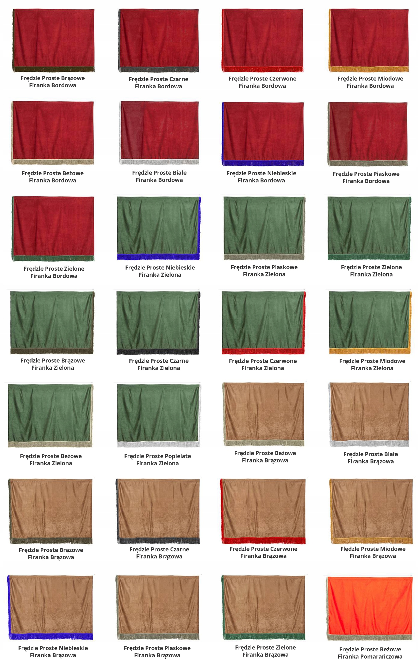 ZASŁONY BUS + SZYNY MONTAŻOWE FIRANKI | A-FrędzleP Producent części Inny