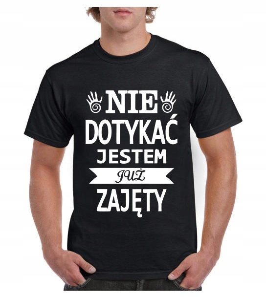 

## Koszulka T-shirt z nadrukiem Jestem Zajęty ##