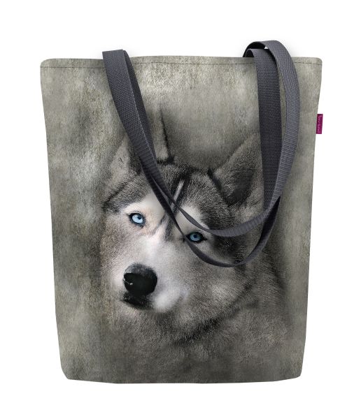 

Torba z tkaniny Bertoni na ramię pies husky