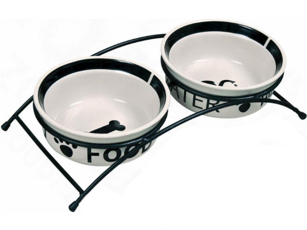 

Trixie Miski Ceramiczne na stojaku dla Psa 0,6l x2